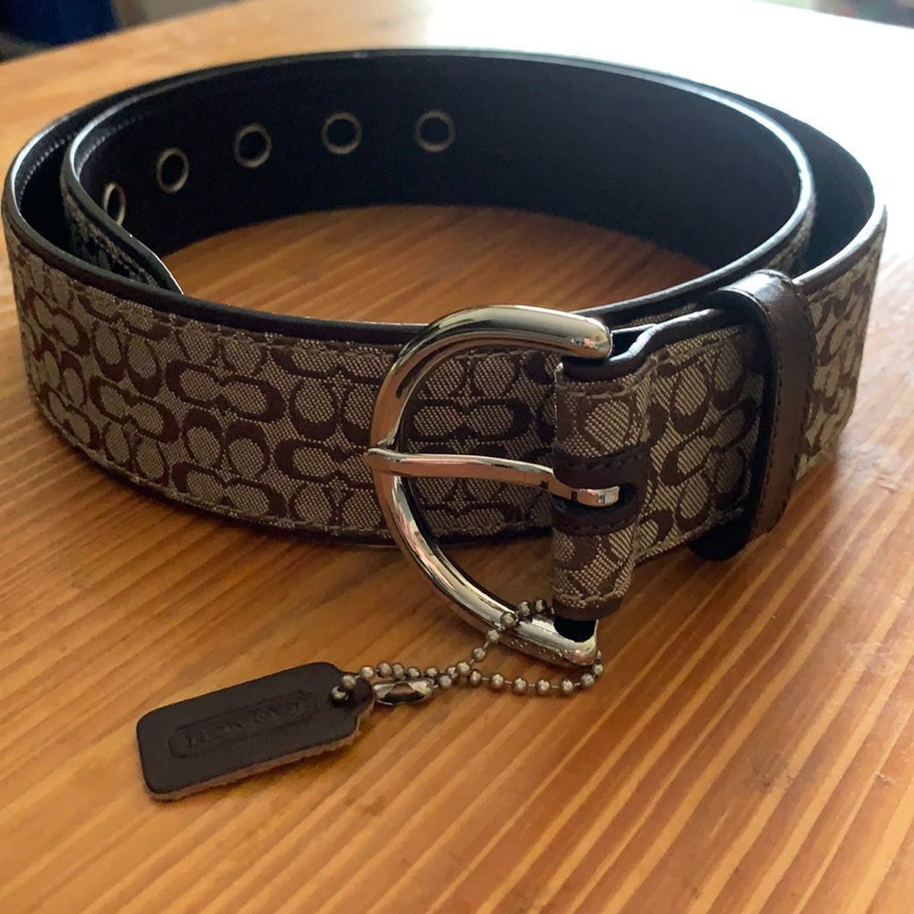 Coach monogram belt